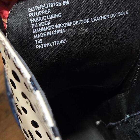 Betsey Johnson Black and white leopard print boots size 8 - Picture 2 of 8